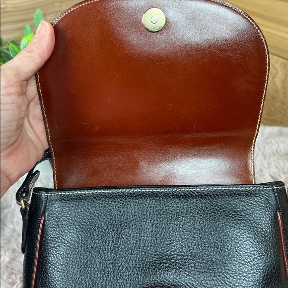 Vintage Bally Virage Two-Tone Leather Saddle Crossbody Bag - Made in Italy - Picture 11 of 12